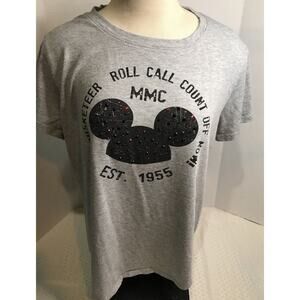 Disney Parks Mouse Mouseketeer Roll Call Tee Shirt Women's XL Mickey Mini Bling
